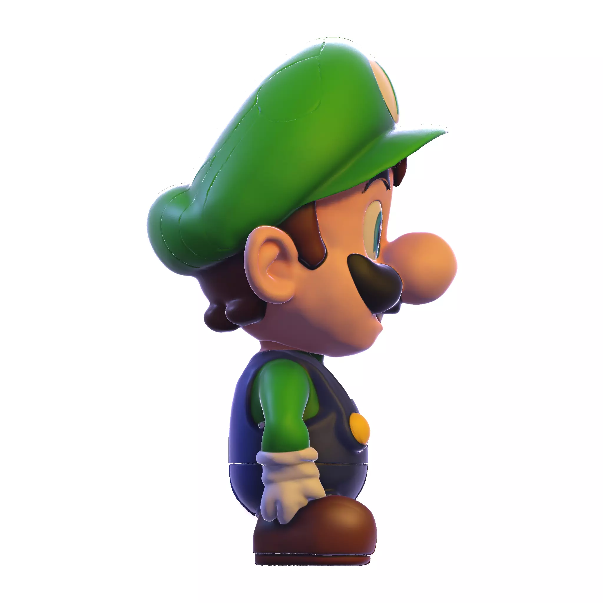 cute Luigi 3D model 3D print model_23