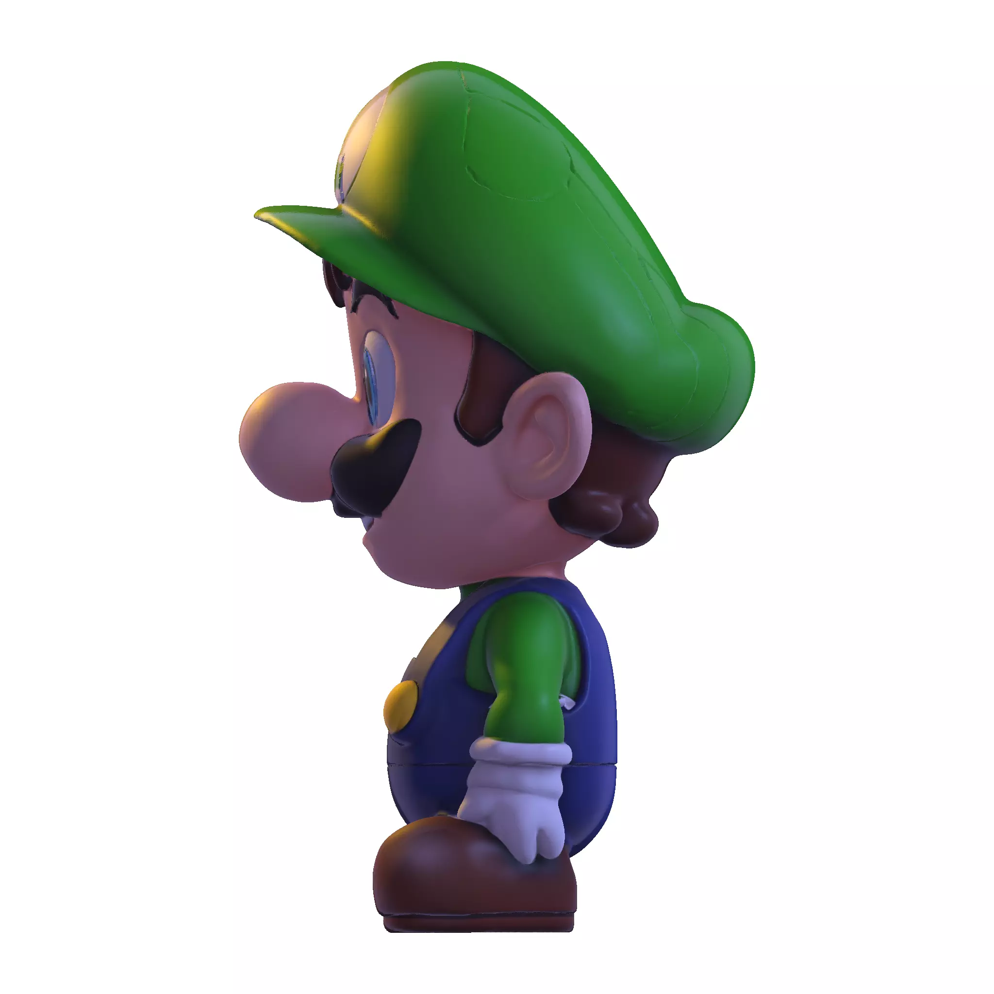 cute Luigi 3D model 3D print model_21