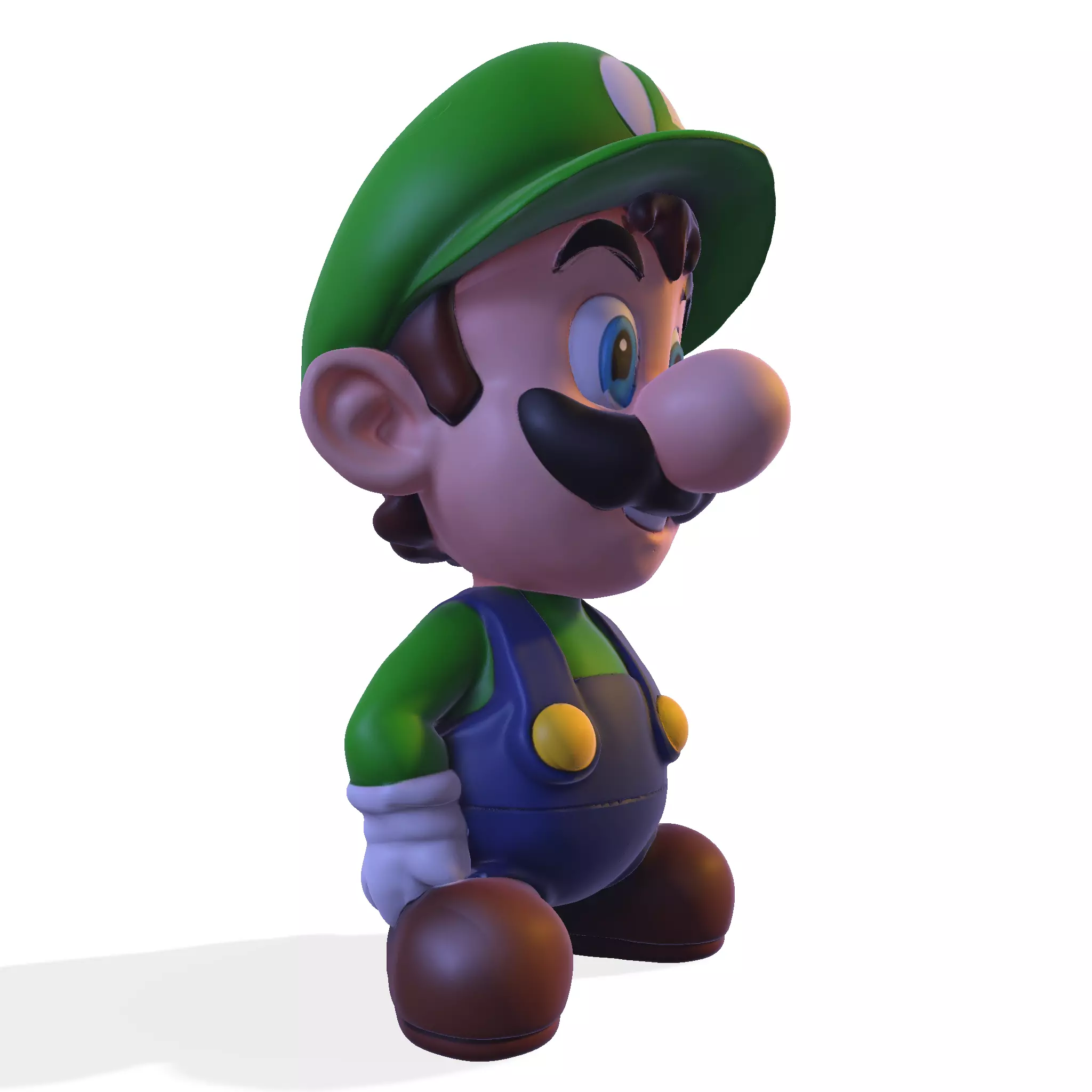 cute Luigi 3D model 3D print model_9