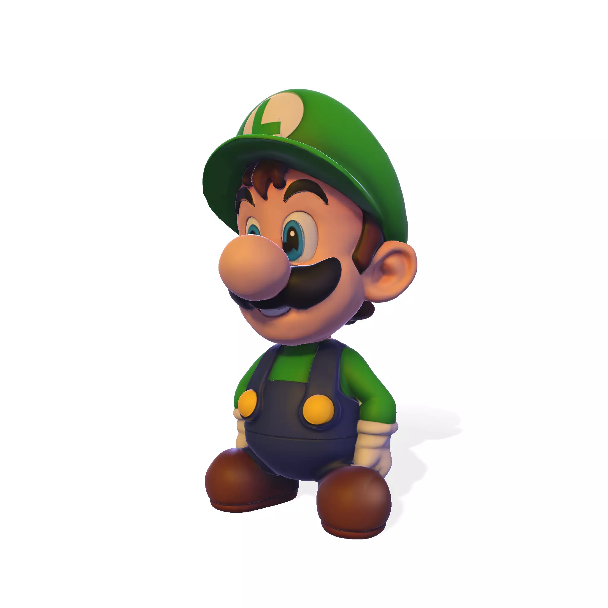 cute Luigi 3D model 3D print model_2