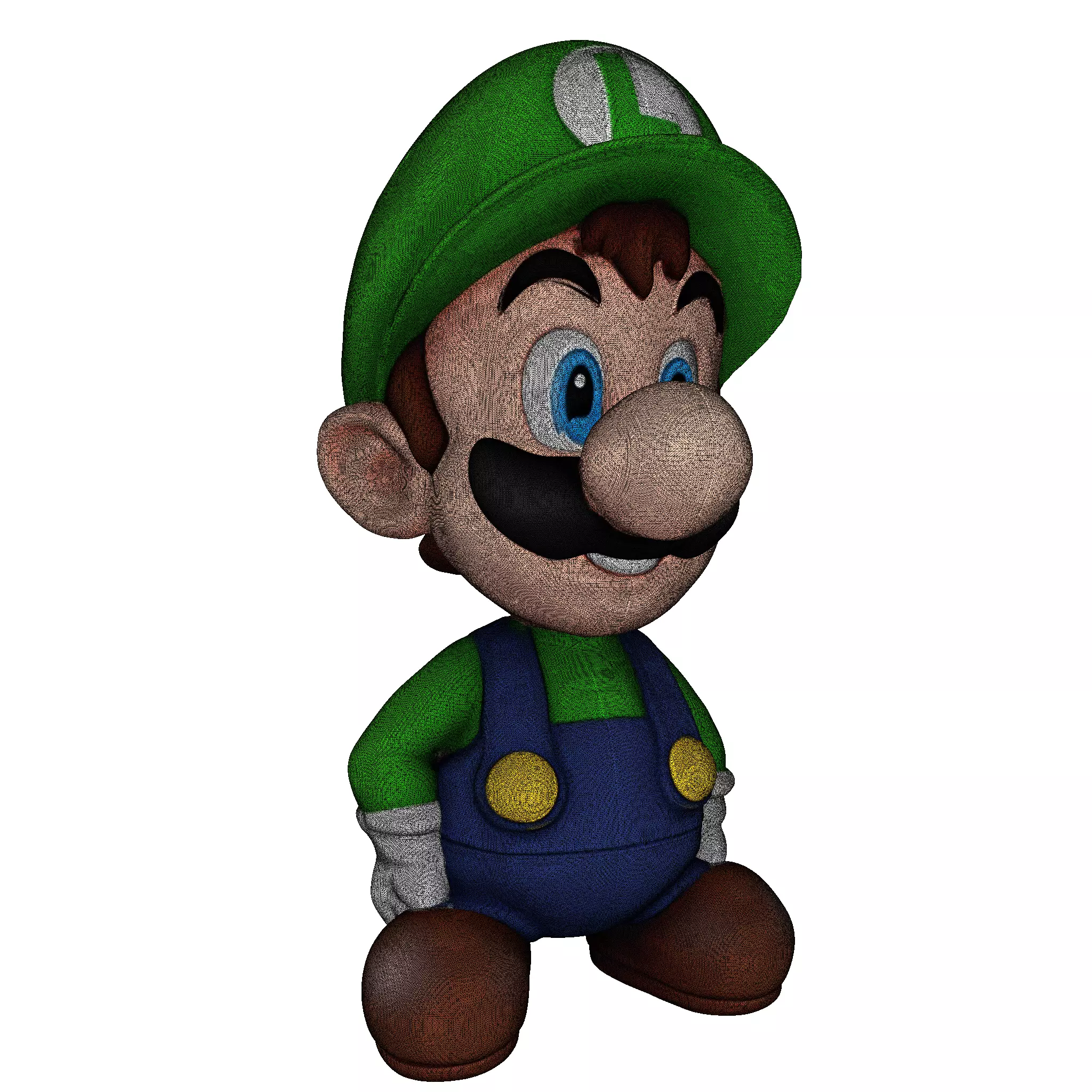 cute Luigi 3D model 3D print model_26