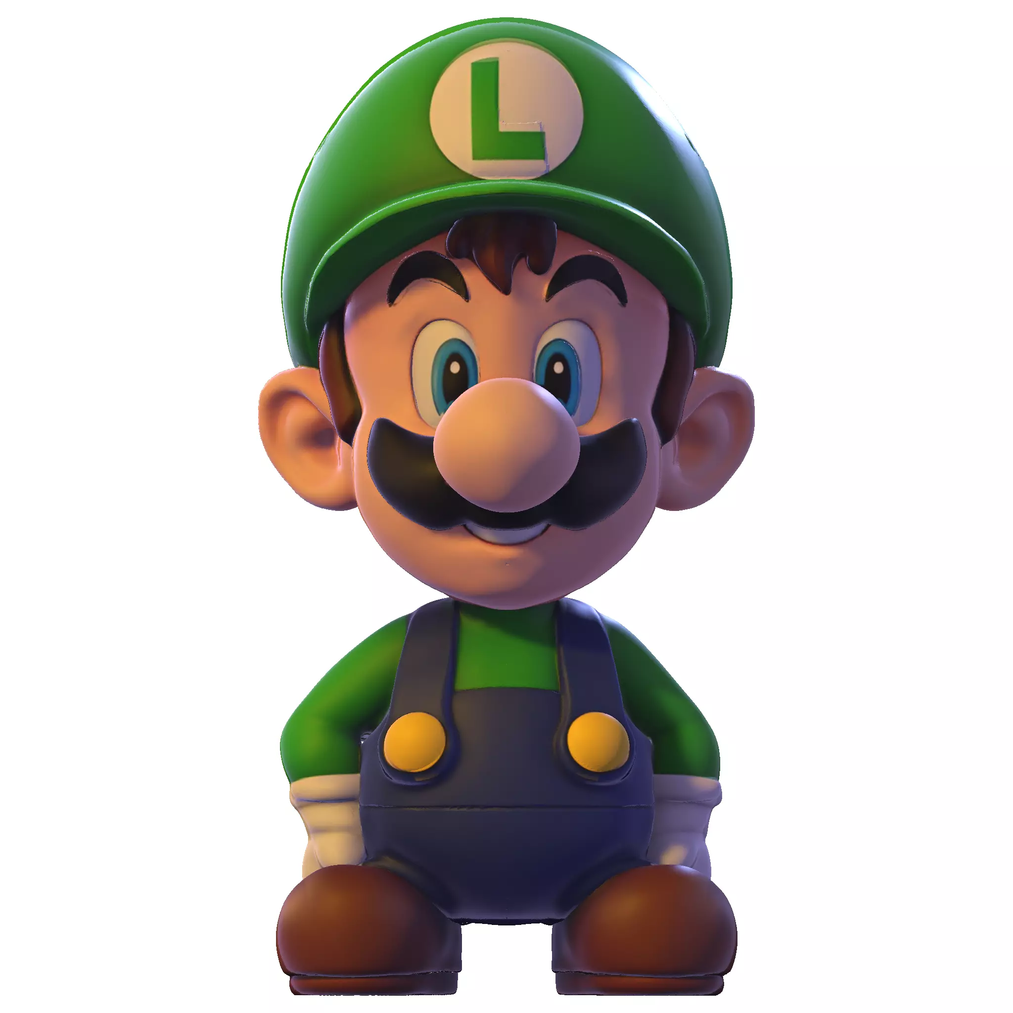 cute Luigi 3D model 3D print model_20