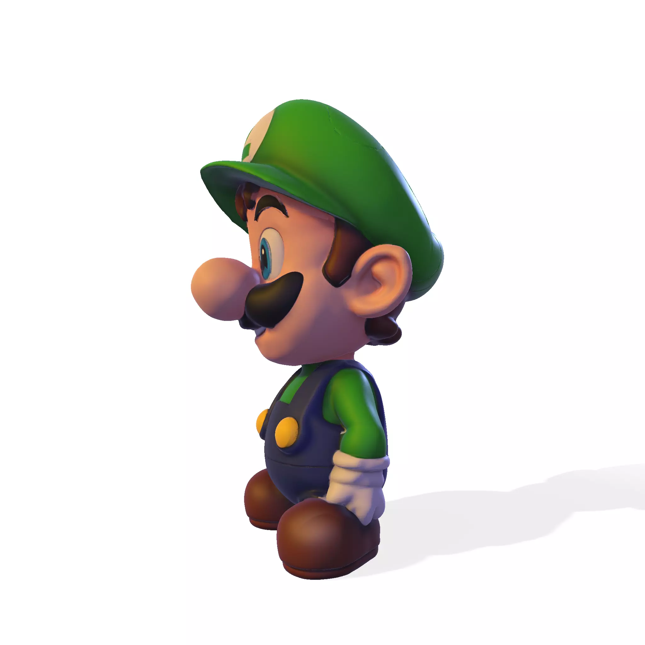 cute Luigi 3D model 3D print model_3