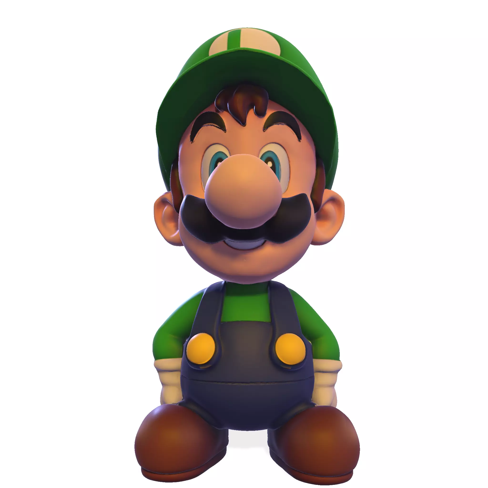 cute Luigi 3D model 3D print model_1