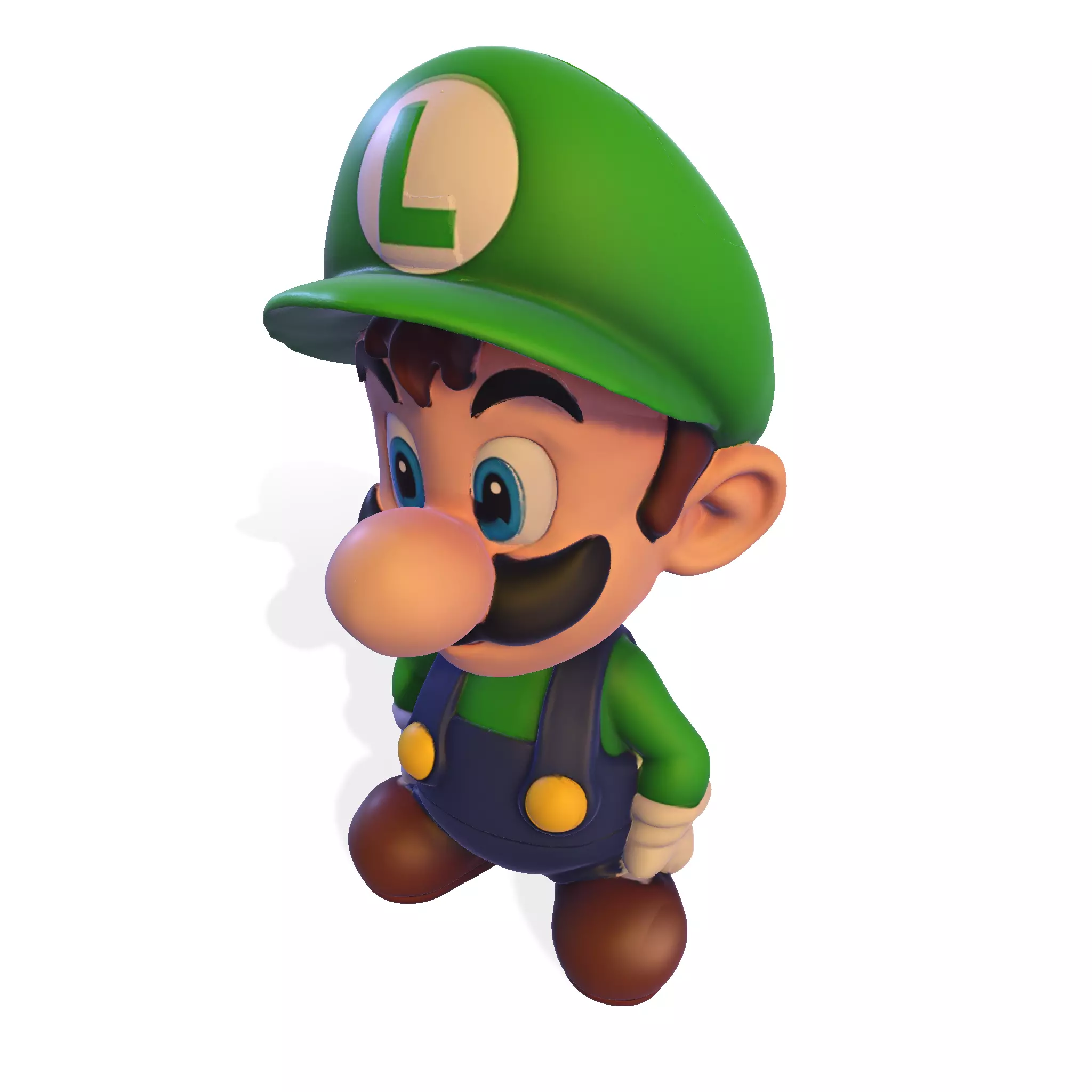 cute Luigi 3D model 3D print model_12