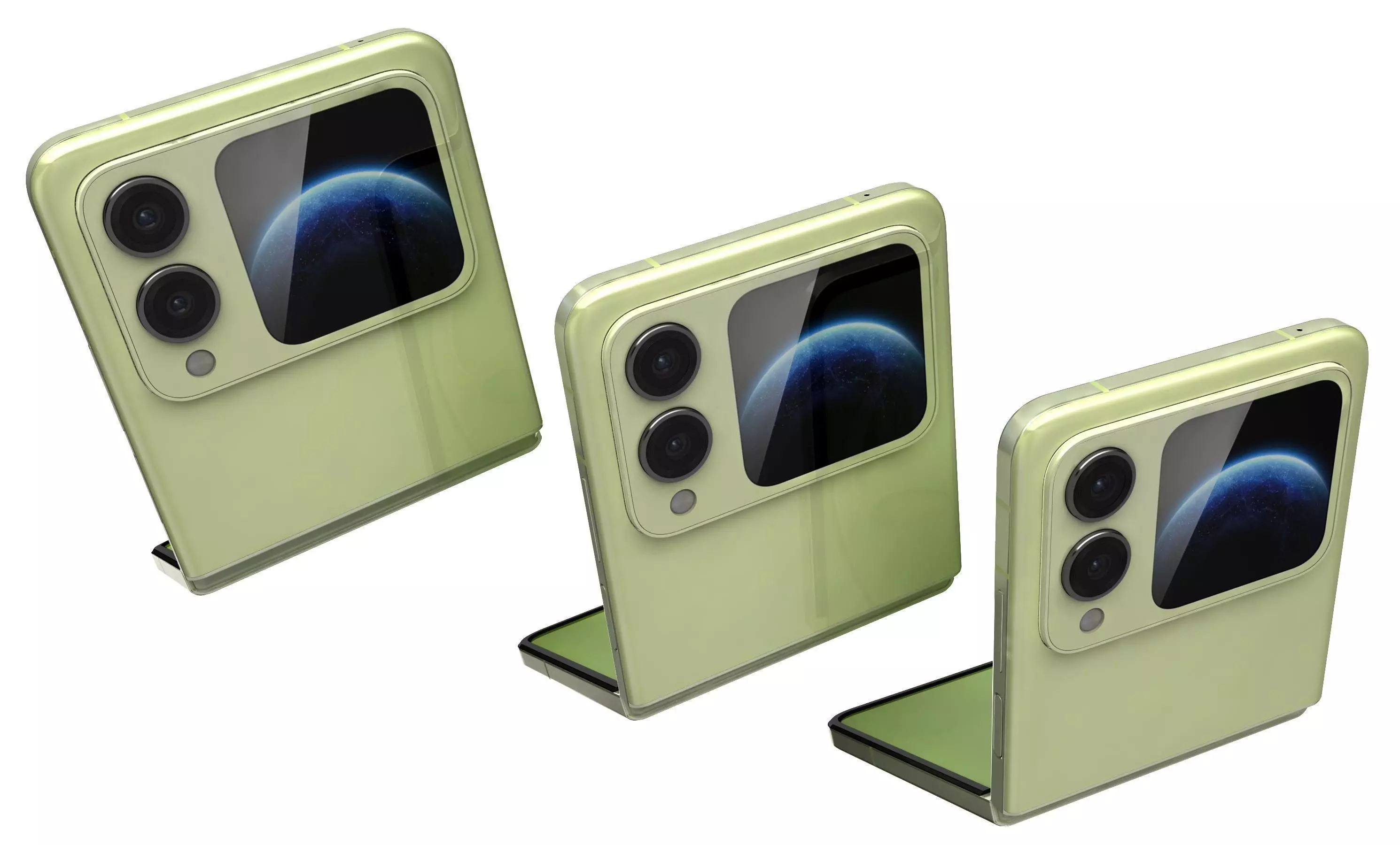 Huawei Nova Flip S Green 3D model_5