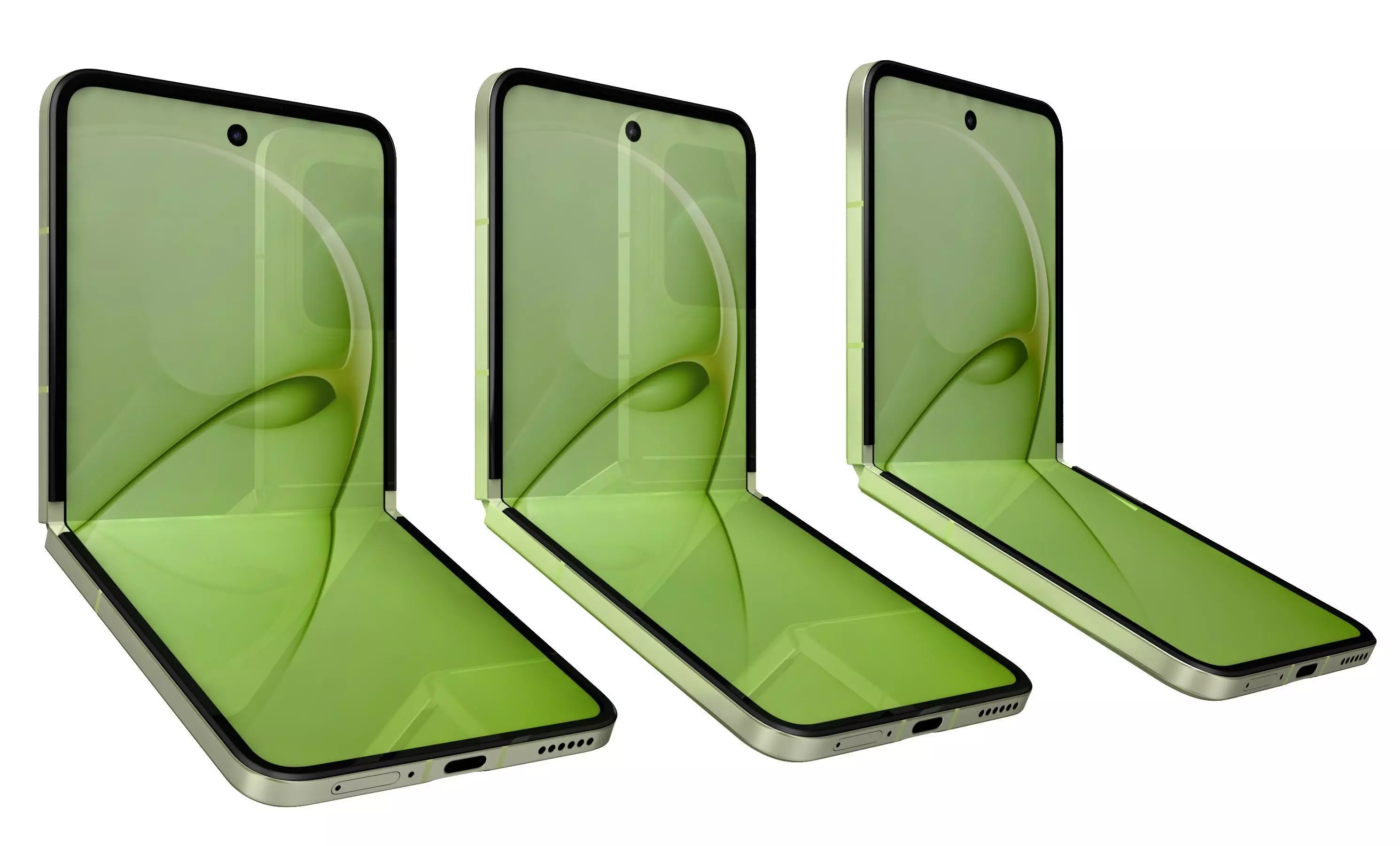 Huawei Nova Flip S Green 3D model_8