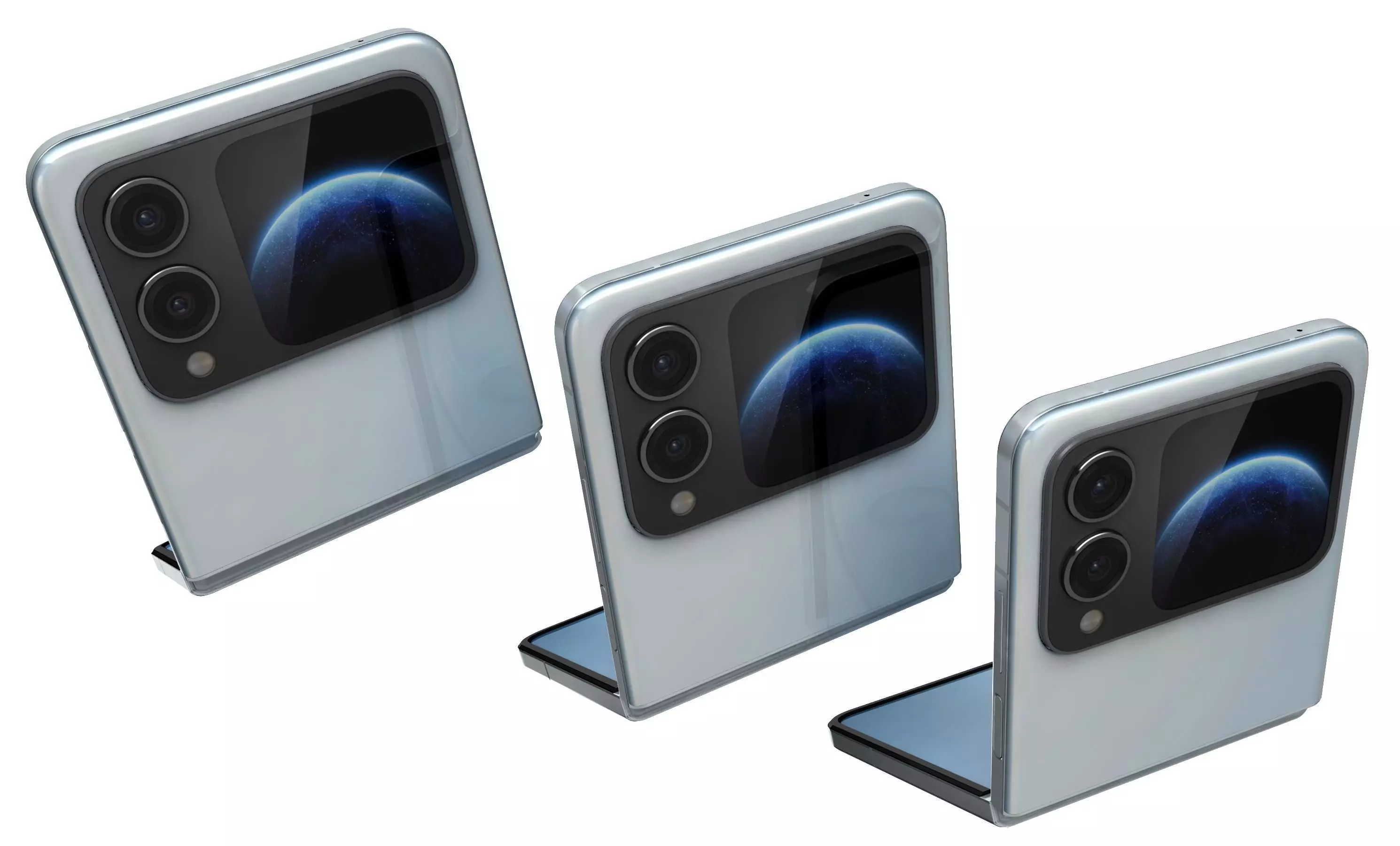 Huawei Nova Flip S Sky blue 3D model_16