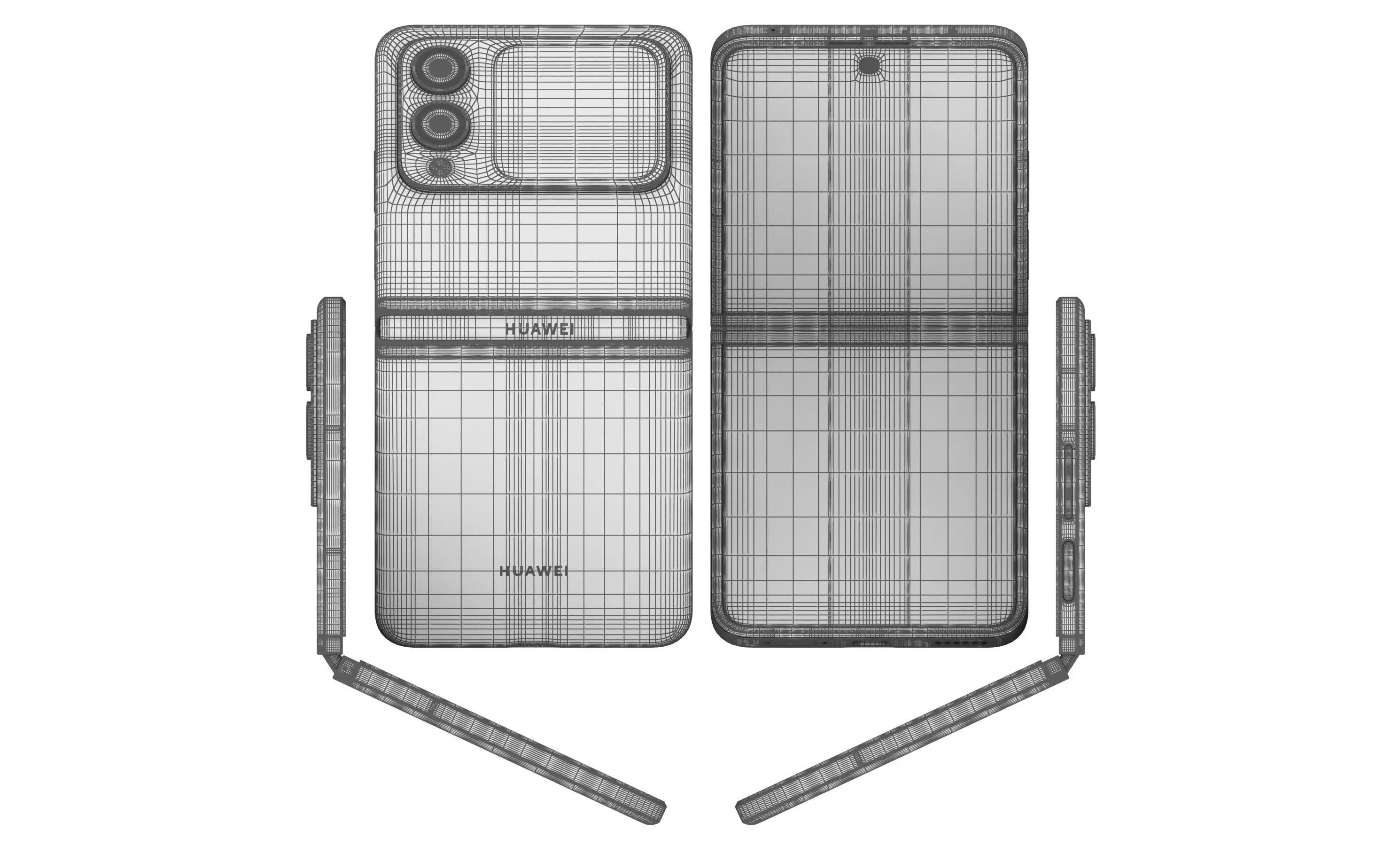 Huawei Nova Flip S Sky blue 3D model_12