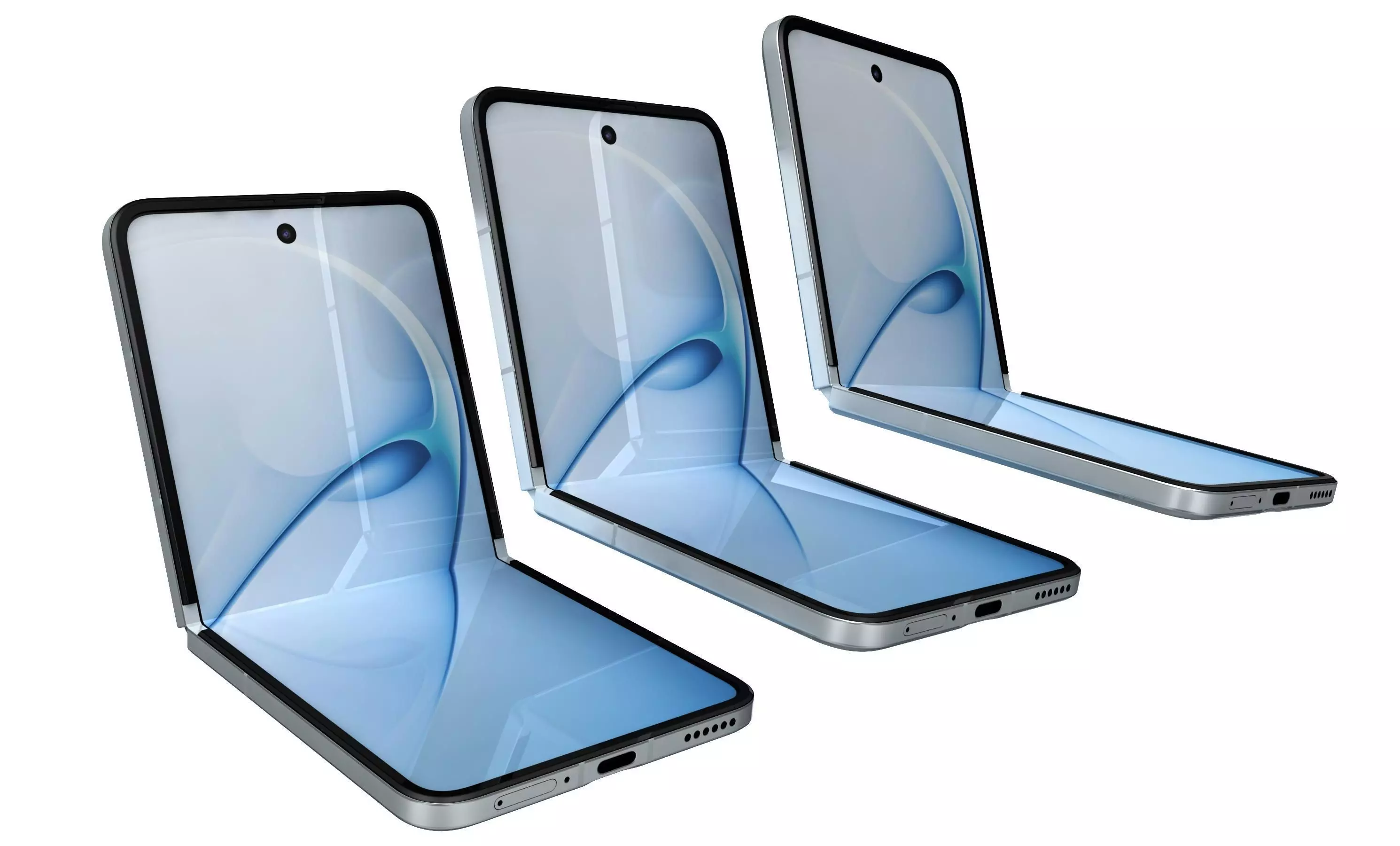 Huawei Nova Flip S Sky blue 3D model_6