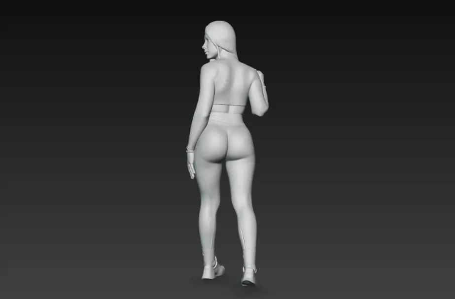 Kunst Anime Lady 3D print model_4