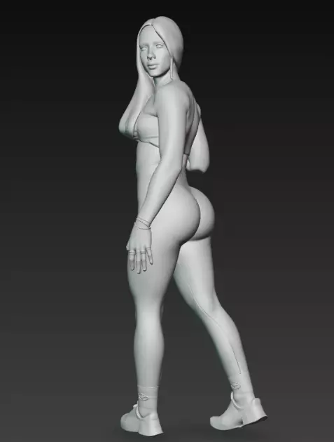 Kunst Anime Lady 3D print model_3