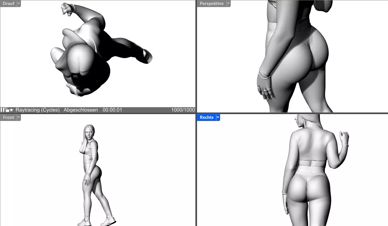 Kunst Anime Lady 3D print model_6