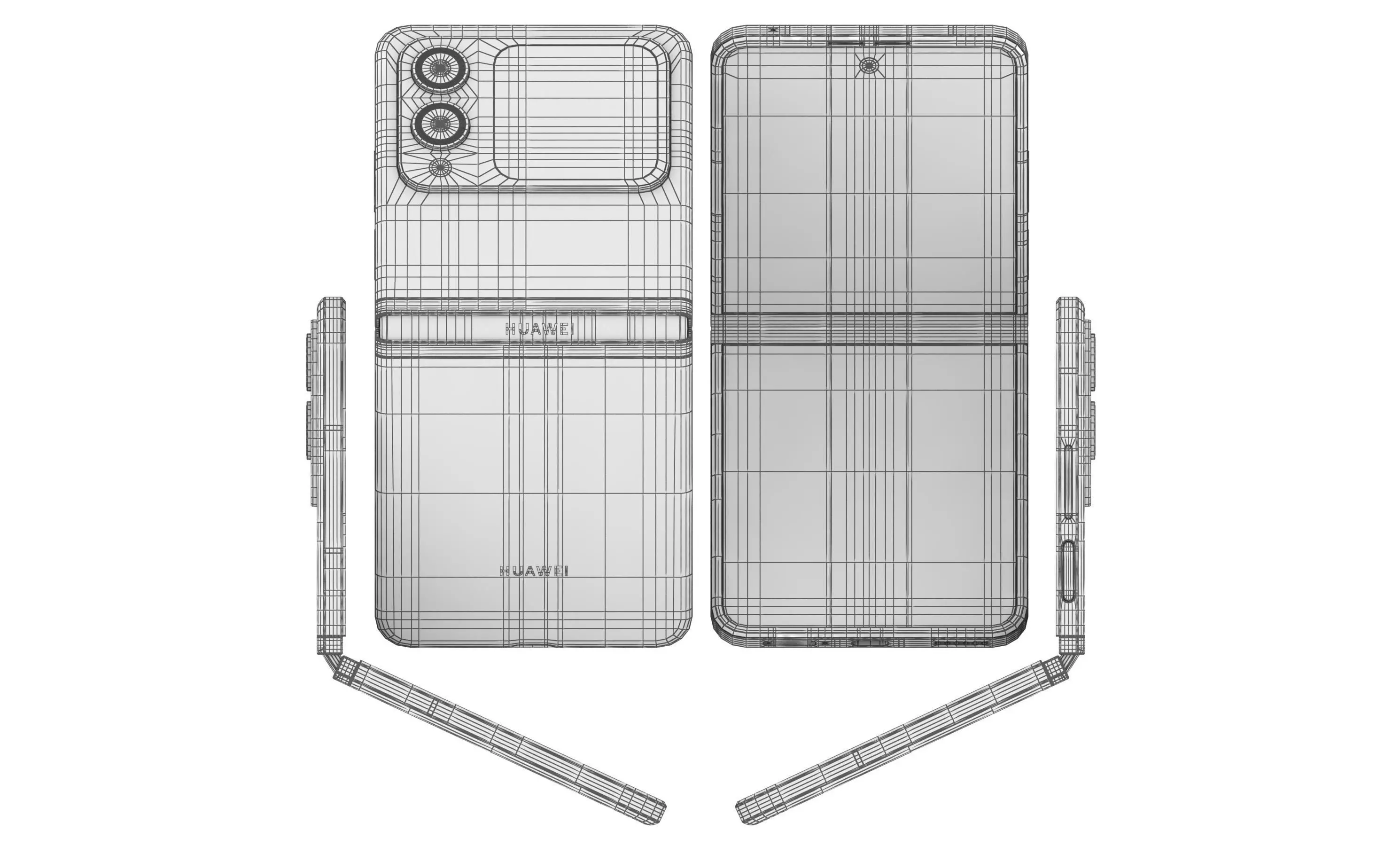 Huawei Nova Flip S Zero White 3D model_14