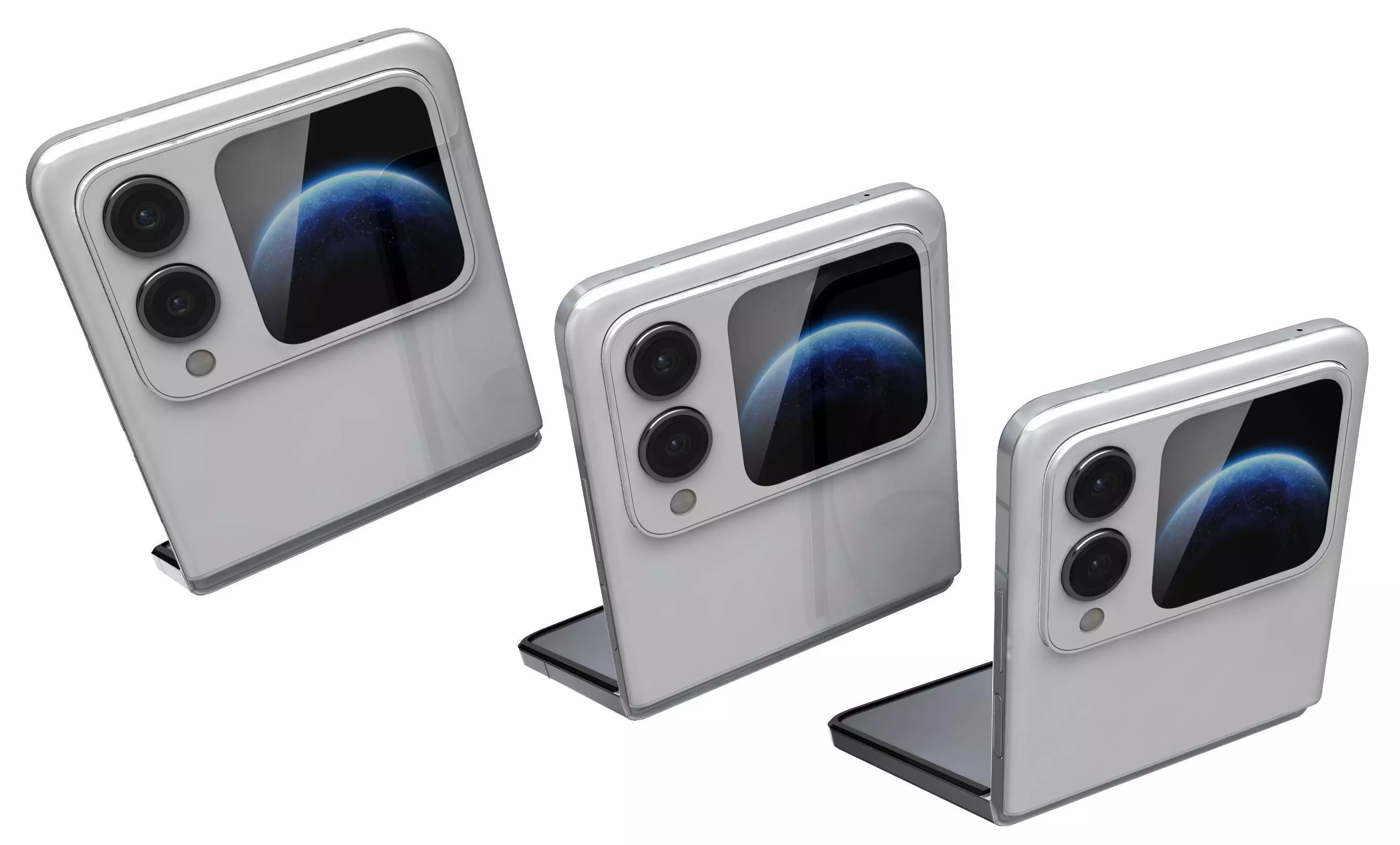 Huawei Nova Flip S Zero White 3D model_5