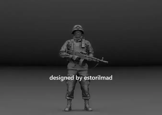 MODERN GERMAN BUNDESWEHR SOLDIER IN ACTION V1