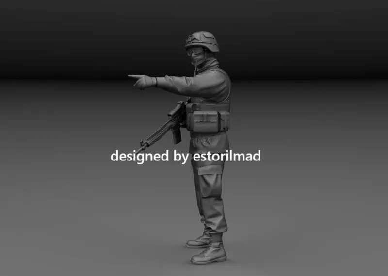 MODERN GERMAN BUNDESWEHR SOLDIER IN ACTION V2 3D print model_2
