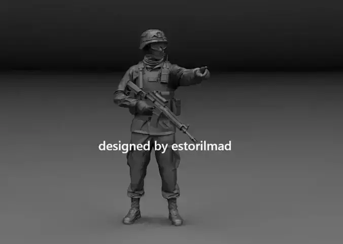 MODERN GERMAN BUNDESWEHR SOLDIER IN ACTION V2