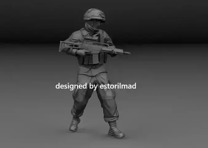 MODERN GERMAN BUNDESWEHR SOLDIER IN ACTION V4