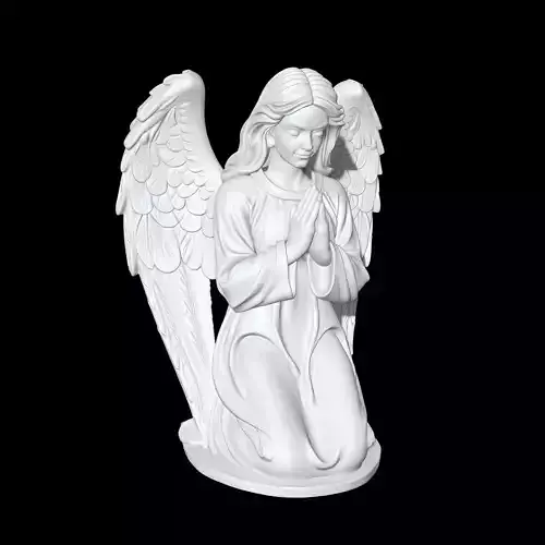 Praying Angel STL 3D Print Model  Statue for 3D Printing