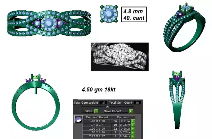 Diamond Women Gold Ring 