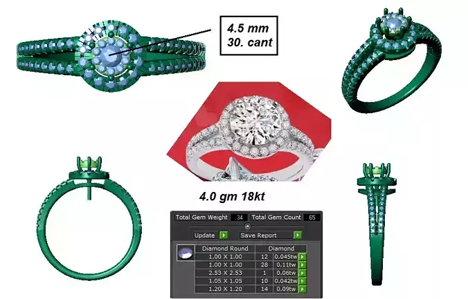 Diamond Women Gold Ring 