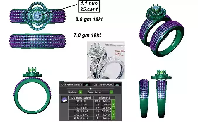 Diamond Women Gold Ring 