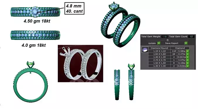 Diamond Women Gold Ring 