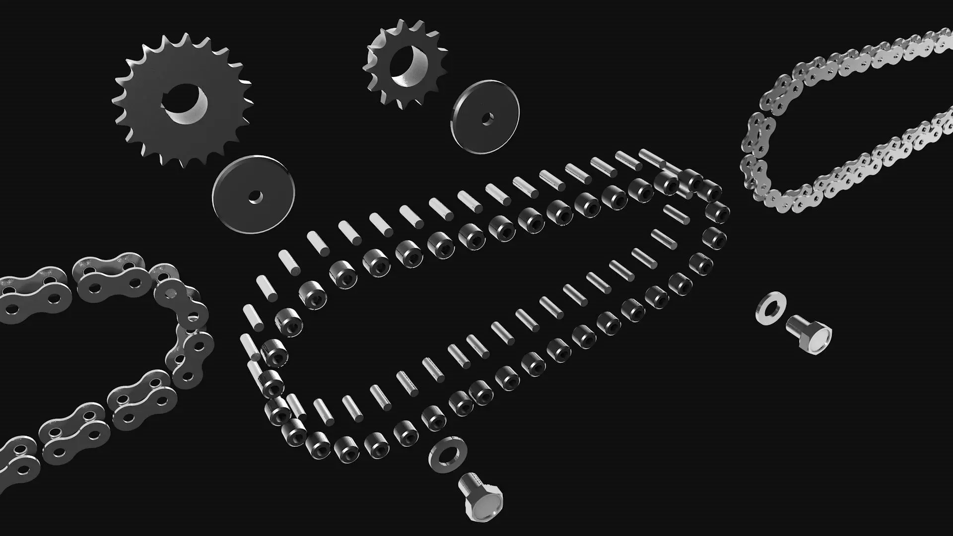 Drive chain gear 3D model_4