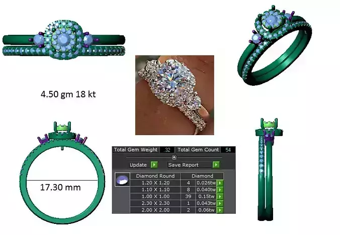 Diamond Women Gold Ring 