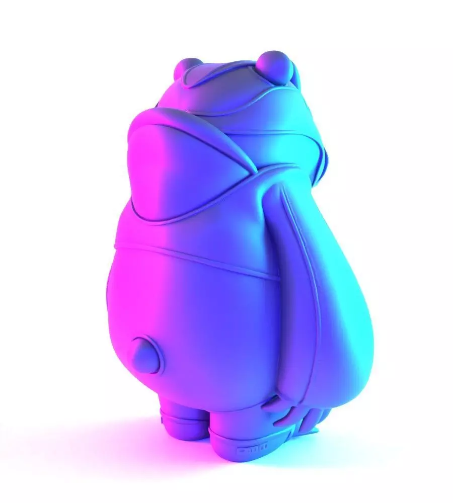 Red Panda assembled from sneaker pieces Nike Adidas toy 3D print model_14