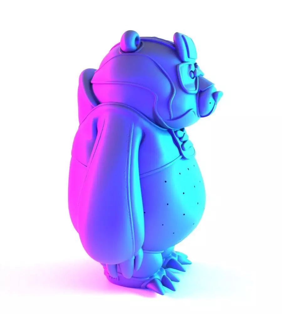 Red Panda assembled from sneaker pieces Nike Adidas toy 3D print model_18