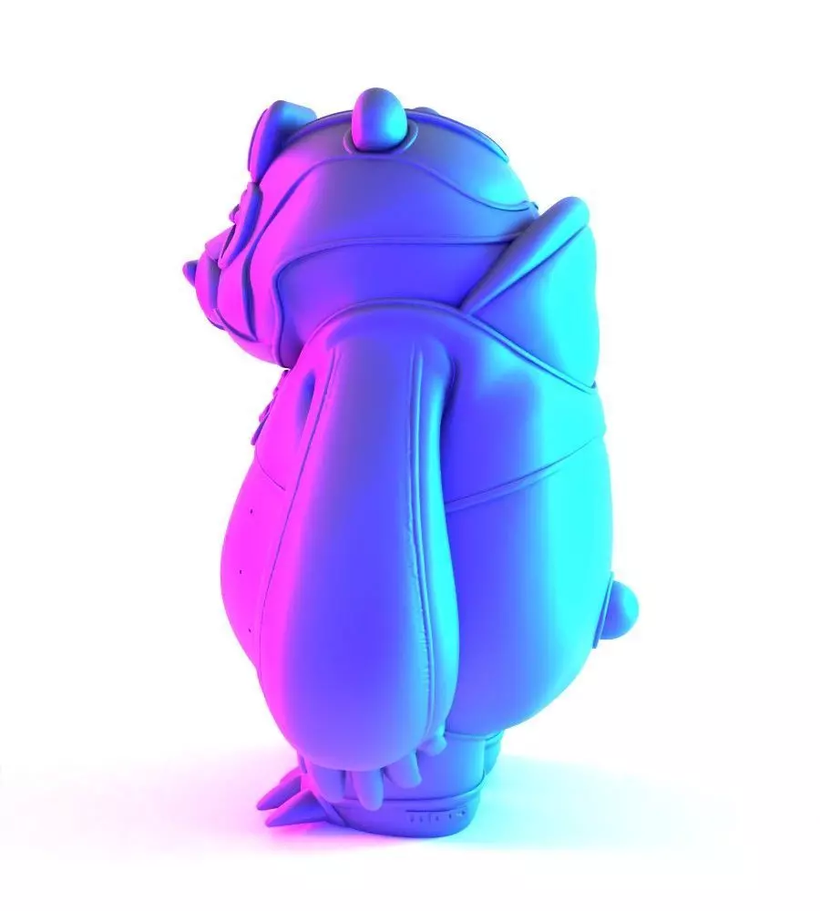 Red Panda assembled from sneaker pieces Nike Adidas toy 3D print model_7