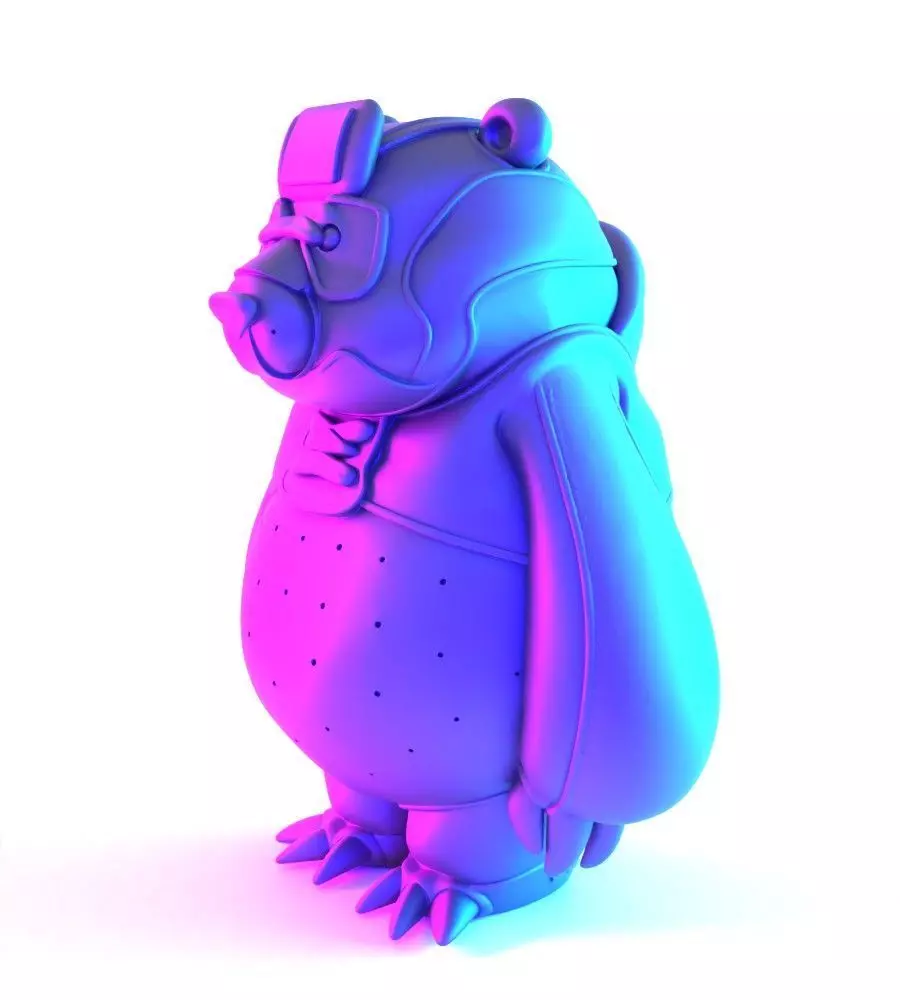 Red Panda assembled from sneaker pieces Nike Adidas toy 3D print model_4