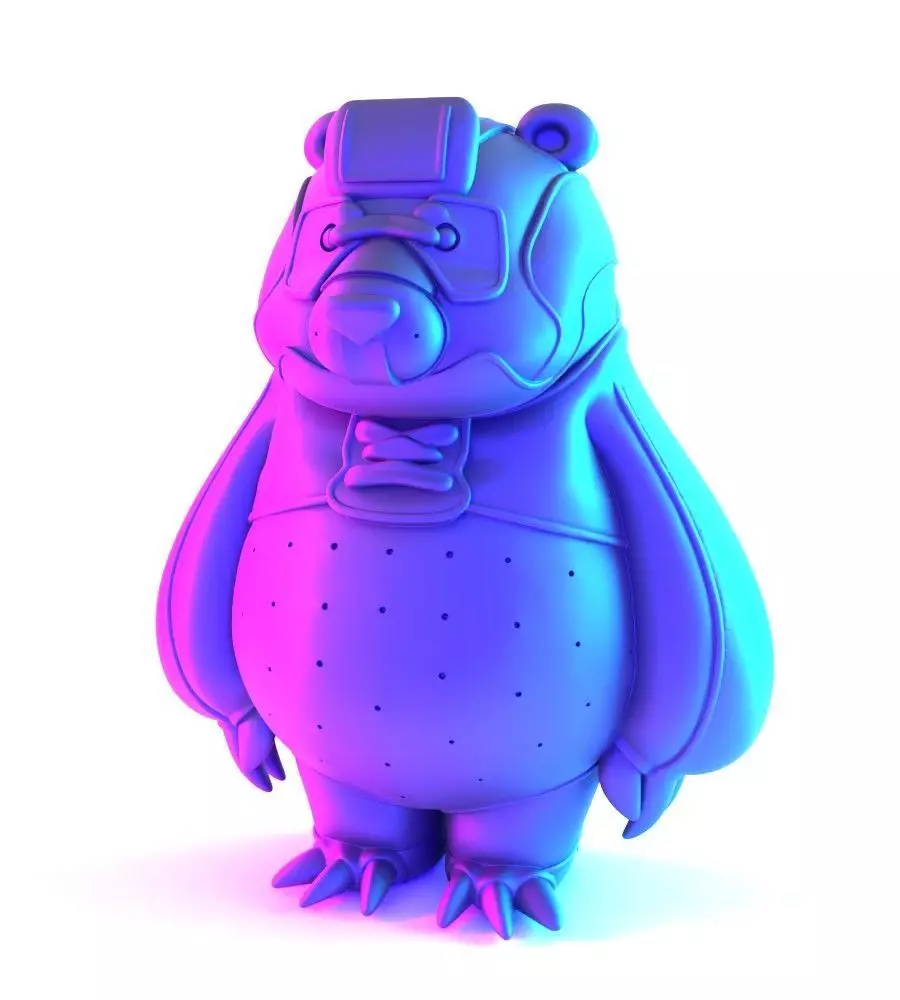 Red Panda assembled from sneaker pieces Nike Adidas toy 3D print model_2