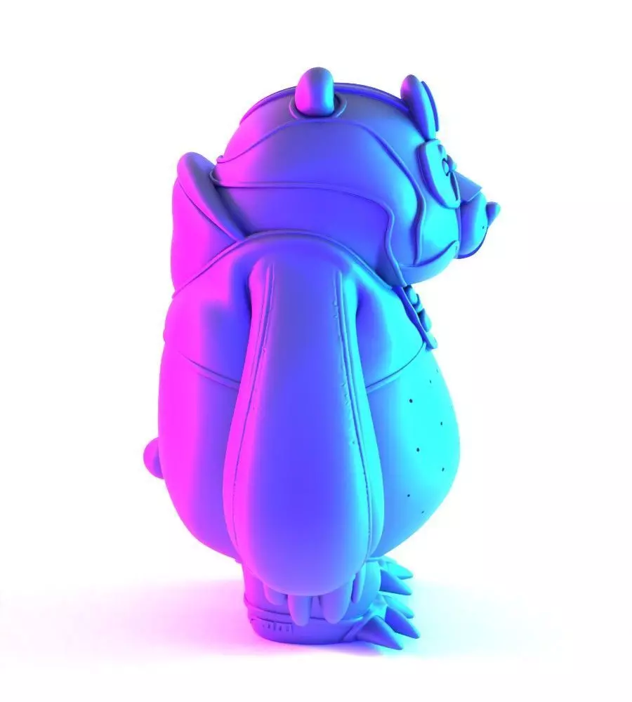 Red Panda assembled from sneaker pieces Nike Adidas toy 3D print model_17