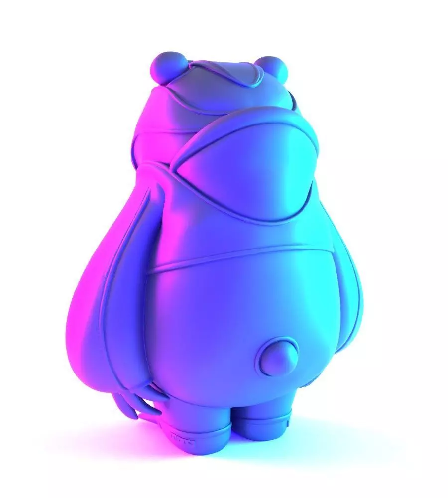 Red Panda assembled from sneaker pieces Nike Adidas toy 3D print model_10