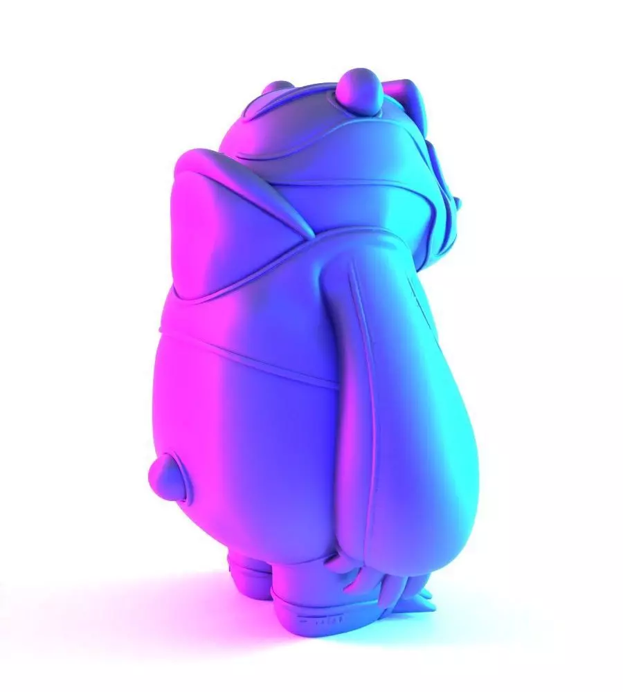 Red Panda assembled from sneaker pieces Nike Adidas toy 3D print model_15