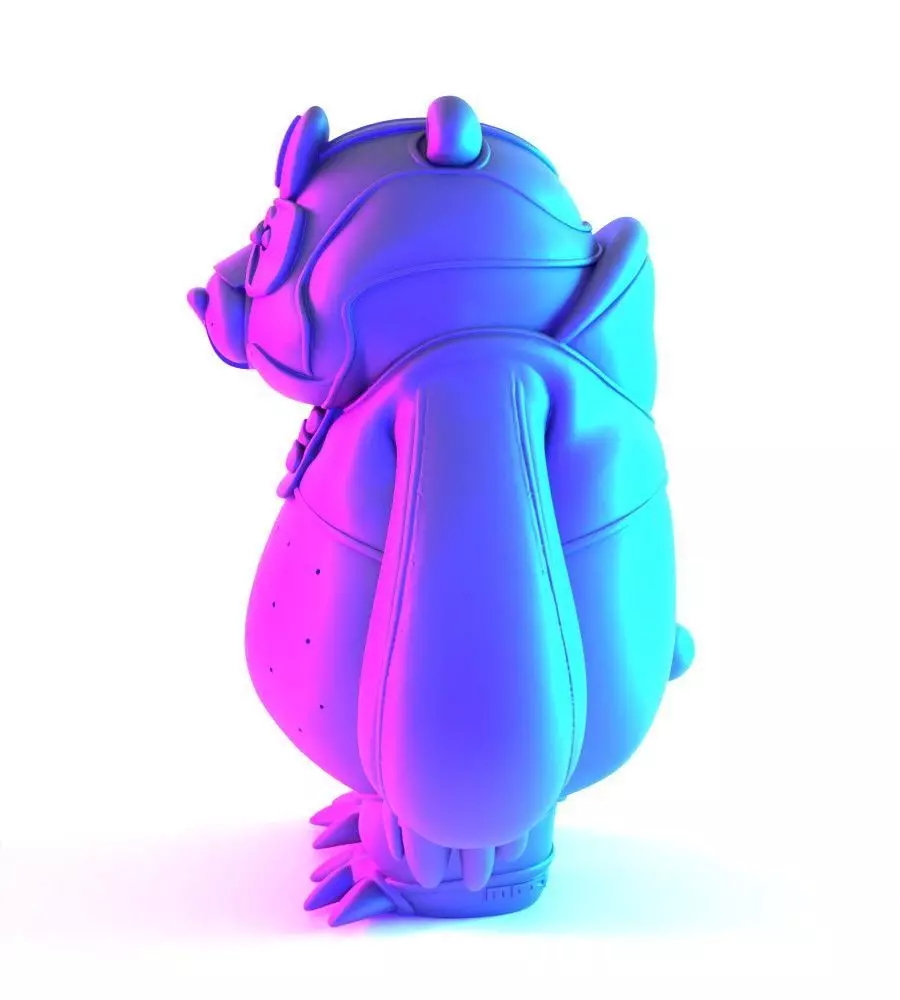 Red Panda assembled from sneaker pieces Nike Adidas toy 3D print model_6