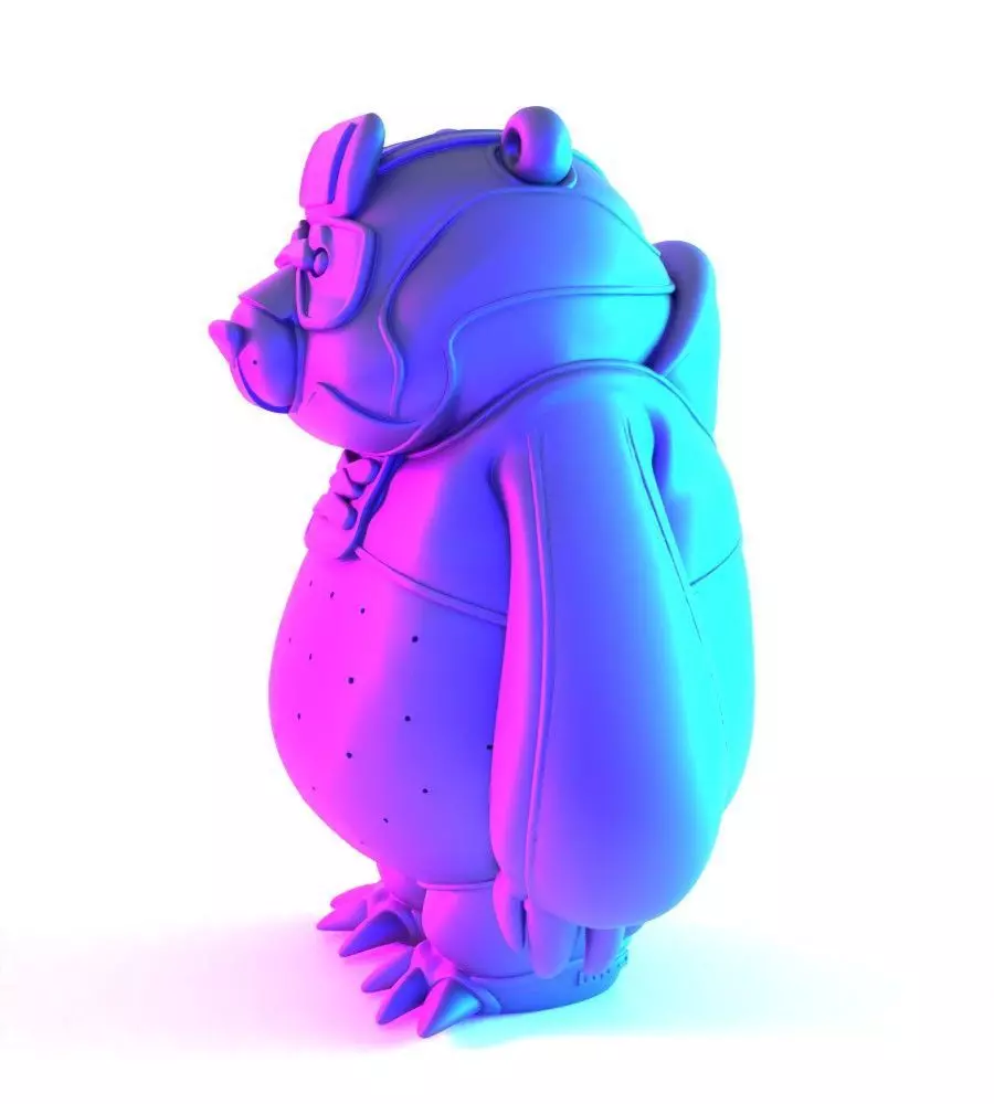 Red Panda assembled from sneaker pieces Nike Adidas toy 3D print model_5