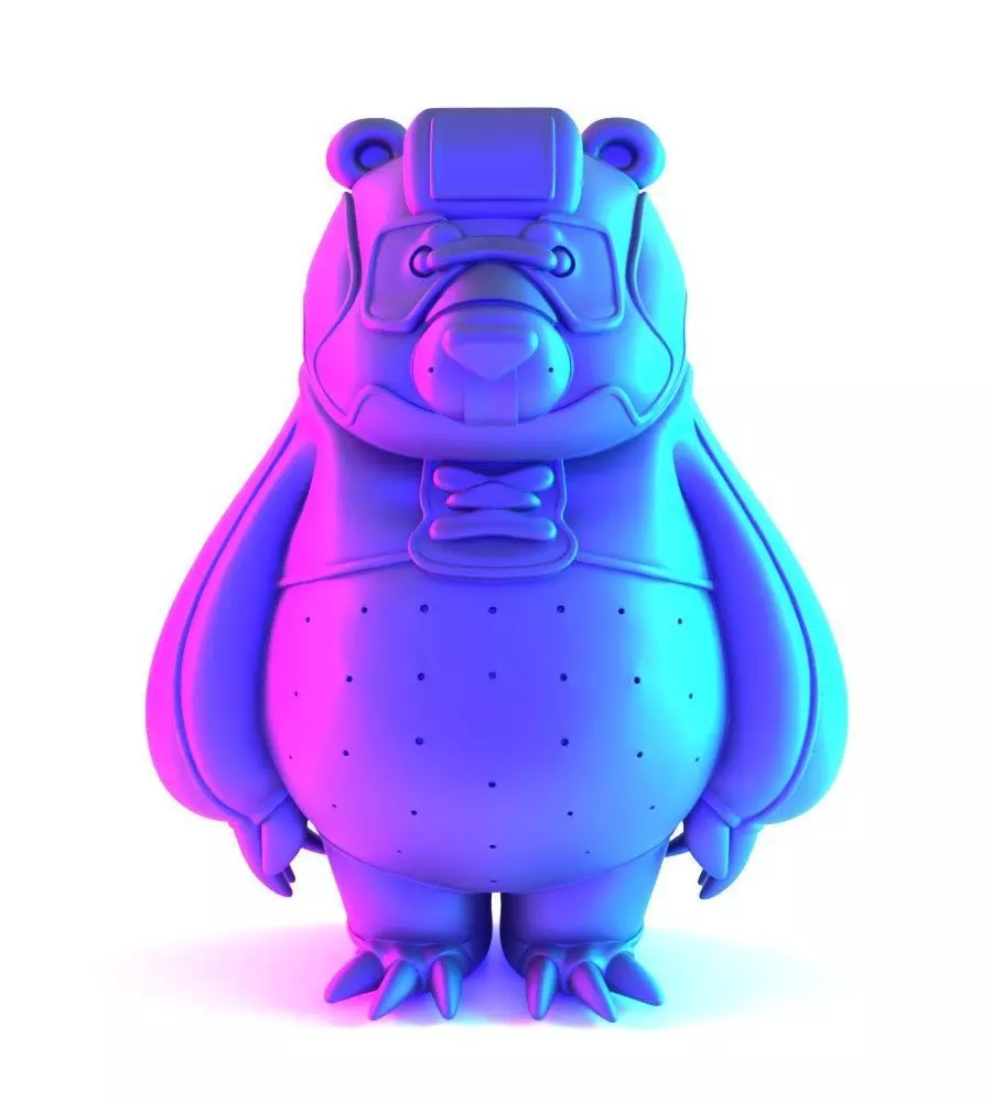 Red Panda assembled from sneaker pieces Nike Adidas toy 3D print model_1