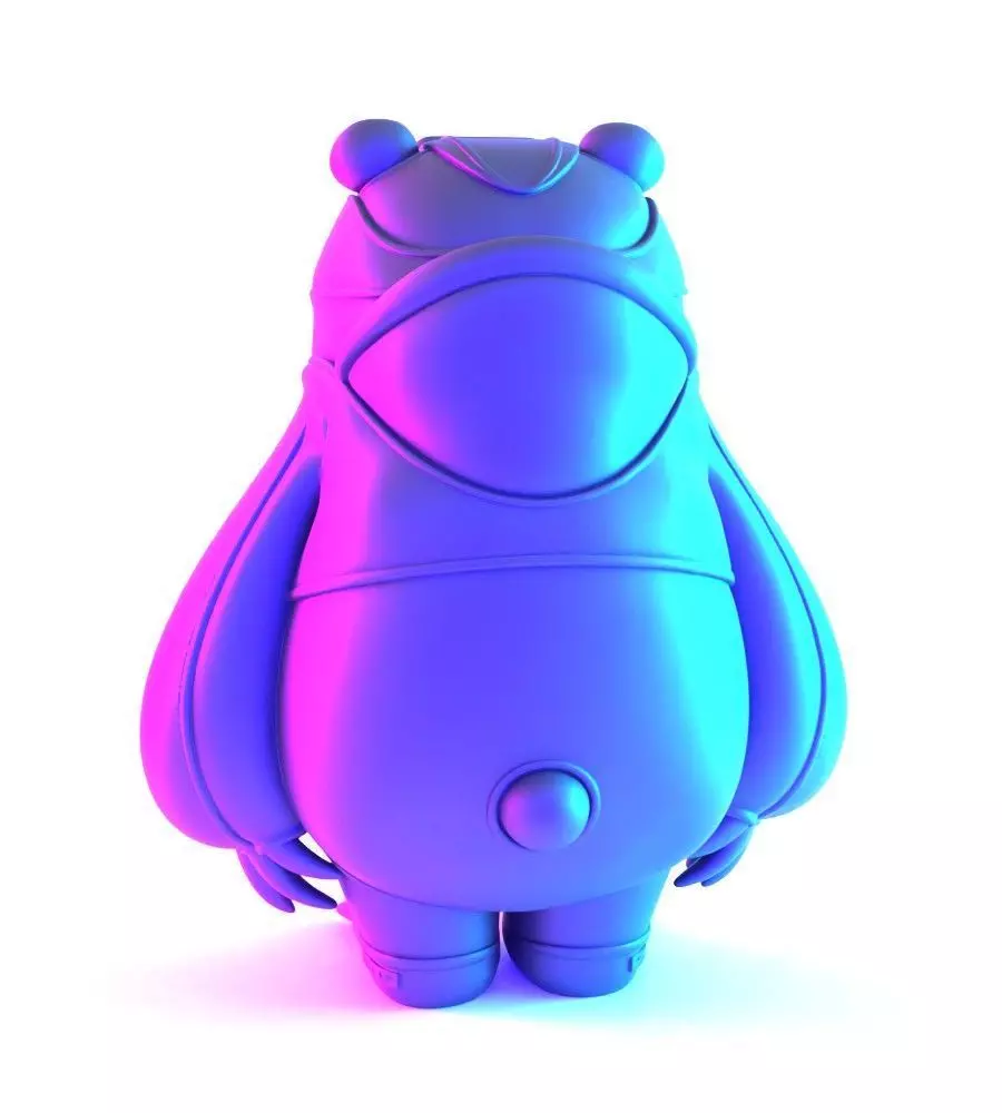 Red Panda assembled from sneaker pieces Nike Adidas toy 3D print model_11