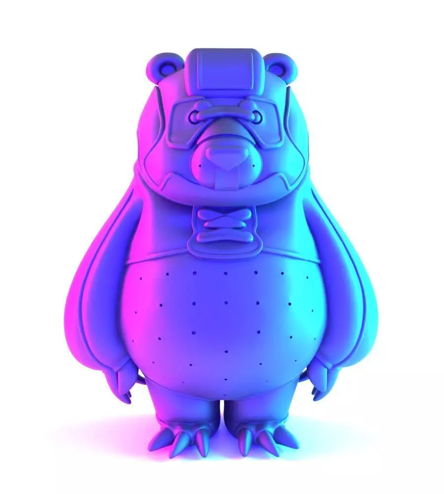 Red Panda assembled from sneaker pieces Nike Adidas toy 3D print model_22