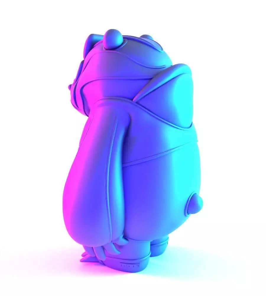 Red Panda assembled from sneaker pieces Nike Adidas toy 3D print model_8