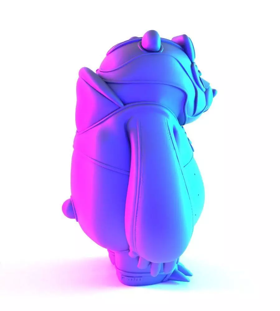 Red Panda assembled from sneaker pieces Nike Adidas toy 3D print model_16