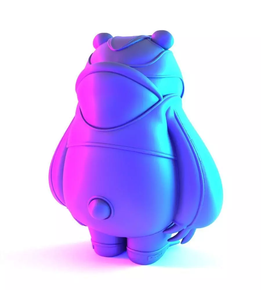 Red Panda assembled from sneaker pieces Nike Adidas toy 3D print model_13