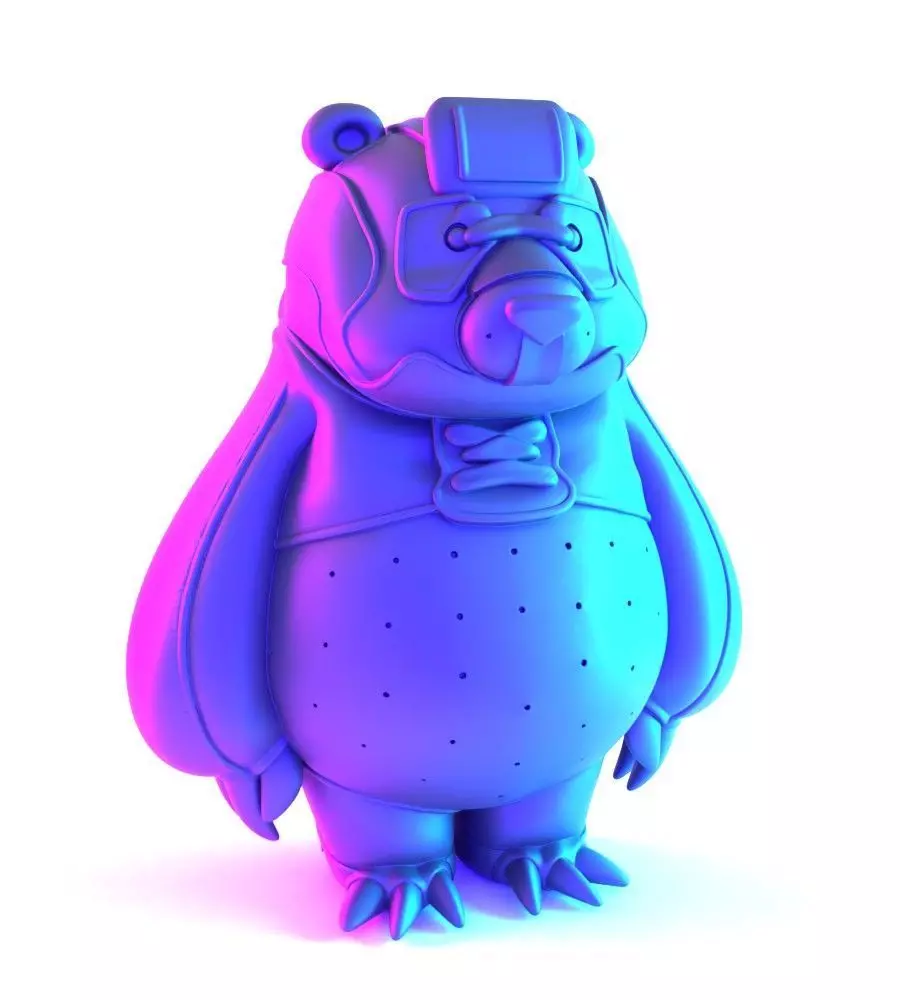 Red Panda assembled from sneaker pieces Nike Adidas toy 3D print model_21