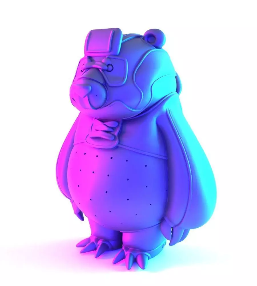 Red Panda assembled from sneaker pieces Nike Adidas toy 3D print model_3