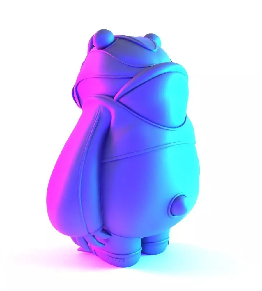 Red Panda assembled from sneaker pieces Nike Adidas toy 3D print model_9