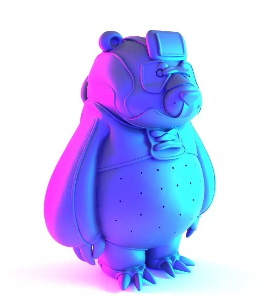 Red Panda assembled from sneaker pieces Nike Adidas toy 3D print model_20